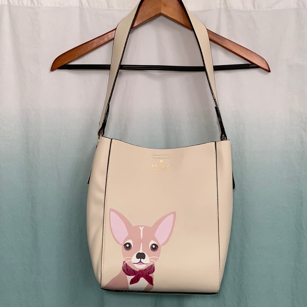 Kate Spade-cream, chihuahua shoulder bag